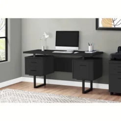 Monarch Specialties Computer Desk With Drawers, Contemporary Style, Home & Office Computer Desk With Metal Legs, 60" L -HOMCOM Sales Store GUEST e0050fe3 c701 497c aa9f b1253da2f776