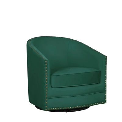 Ollie Swivel Tub Chair Green - Lifestyle Solutions 4 Ollie Swivel Tub Chair Green - Lifestyle Solutions - Image 2