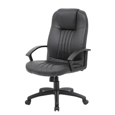 High Back Leather Plus Chair Black - Boss Office Products 8 High Back Leather Plus Chair Black - Boss Office Products - Image 6