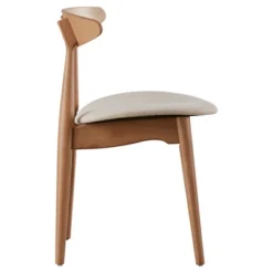 Set Of 2 Cortland Danish Modern Natural Dining Chair - Inspire Q -HOMCOM Sales Store GUEST e1532281 a339 4004 8609 156b073fc7ad