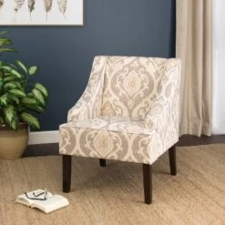 Classic Swoop Accent Armchair - HomePop -HOMCOM Sales Store GUEST e4732a81 cff7 4819 a181 d578ddfe92d7