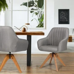 Costway Set Of 2 Swivel Accent Chair Fabric Vanity Study ArmChair W/Wood Legs 13 Costway Set Of 2 Swivel Accent Chair Fabric Vanity Study ArmChair W/Wood Legs -HOMCOM Sales Store GUEST e5ec1d44 3fdd 4e7e 8600 506b7d3eef2d