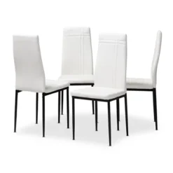 Set Of 4 Matiese Modern And Contemporary Faux Leather Upholstered Dining Chairs - Baxton Studio -HOMCOM Sales Store GUEST e67ceb3b 4173 4a44 9767 53c69090386b