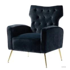 Raphael Velvet Tufted Upholstered Wingback Chair Accent Wingback Silhouette With Diamond Button Tufting | Karat Home -HOMCOM Sales Store GUEST e73c8a24 1510 4d5b 8fe4 520da38a9203