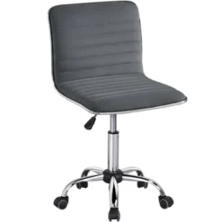 Yaheetech Velvet Low Back Armless Desk Chair Office Chair With Wheels -HOMCOM Sales Store GUEST e76dff62 8f8c 480e 9d73 966407053f8e