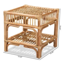 Rose Rattan End Table Natural/Brown - Bali & Pari -HOMCOM Sales Store GUEST e7752fae fc32 48f5 bc55 f0b54822af48