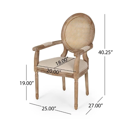 Set Of 4 Judith French Country Wood And Cane Upholstered Dining Chairs - Christopher Knight Home 12 Set Of 4 Judith French Country Wood And Cane Upholstered Dining Chairs - Christopher Knight Home - Image 10