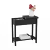 Flip Top End Table With Storage Compartment And Lower Shelf Matte Black - Yorkshire Home -HOMCOM Sales Store GUEST e910e387 9741 437e 812e 3ce19ac1ce7c