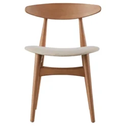 Set Of 2 Cortland Danish Modern Natural Dining Chair - Inspire Q -HOMCOM Sales Store GUEST e928c46b a60f 48fb a047 a17055ed265e