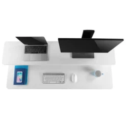 Tranzendesk Standing Desk With Clamp-On Shelf - 55" Sit To Stand Workstation With 55” Monitor Stand - White - Stand Steady 23 Tranzendesk Standing Desk With Clamp-On Shelf - 55" Sit To Stand Workstation With 55” Monitor Stand - White - Stand Steady -HOMCOM Sales Store GUEST e95edf3c bf3b 4b6d 93c8 0396f788a23f