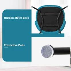 Tangkula Dining Chair Set Of 2 Upholstered Velvet Chair Set W/ Metal Base For Living Room -HOMCOM Sales Store GUEST e9a5247c f744 43f5 a02d cd5a17765269