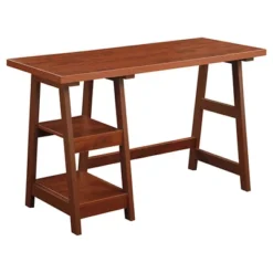 Designs2Go Trestle Desk With Shelves - Breighton Home -HOMCOM Sales Store GUEST e9cc924e 4291 4243 ac31 220955c22f8e