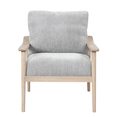 Retro Accent Chair With Solid Wood Frame And Vertical Slatted Back-ModernLuxe 9 Retro Accent Chair With Solid Wood Frame And Vertical Slatted Back-ModernLuxe - Image 7