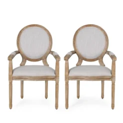 Set Of 2 Judith French Country Wood Upholstered Dining Chairs - Christopher Knight Home -HOMCOM Sales Store GUEST ea798082 eb16 4162 a758 dd1e51835016