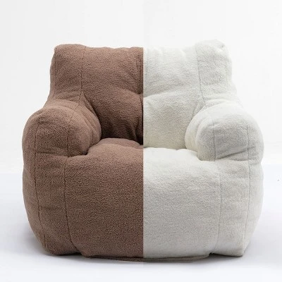 Panpan Bean Bag Chairs With Memory Foam,37" W Faux Fur Teddy Bean Bag Chair,Fluffy Lazy Sofa-The Pop Maison 3 Panpan Bean Bag Chairs With Memory Foam,37" W Faux Fur Teddy Bean Bag Chair,Fluffy Lazy Sofa-The Pop Maison