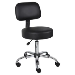 Medical Stool With Back Cushion - Boss Office Products -HOMCOM Sales Store GUEST ebcf47f8 57af 424e b263 73a87b329361
