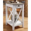 Adalane Side Table White/Gray - Signature Design By Ashley