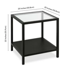22' Metal Side Table In Black - Henn&Hart -HOMCOM Sales Store GUEST ec1f5f90 e6a5 469d b7e9 c8f449a6909a