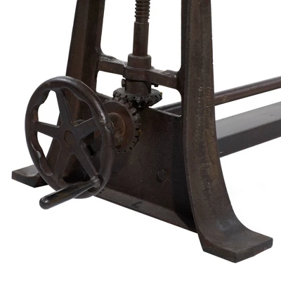 Industrial Teak Wood Console Table Brown - Olivia & May 18 Industrial Teak Wood Console Table Brown - Olivia & May - Image 16