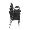 4pk Ace Vinyl Guest Stacking Chairs With Arms Midnight Black - Regency -HOMCOM Sales Store GUEST ed1e123f fbfd 427a b266 8526c7a4732a