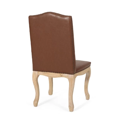 2pk Shylo Contemporary Faux Leather Dining Chairs - Christopher Knight Home 4 2pk Shylo Contemporary Faux Leather Dining Chairs - Christopher Knight Home - Image 2