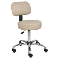 Medical Stool With Back Cushion - Boss Office Products -HOMCOM Sales Store GUEST ed7e292a df3d 44d7 a4cf e640bb782451