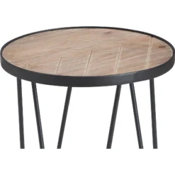 Farmhouse Side Table Metal Brown/Black- ClickDecor -HOMCOM Sales Store GUEST ee6c8605 5bc2 4abb 856e 434a19082ba3