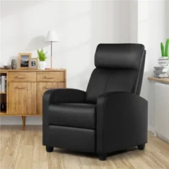 Yaheetech Adjustable Recliner Chair PU Leather Upholstered For Living Room