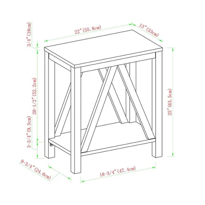 Taylen A Frame Farmhouse Open Storage Side Table - Saracina Home 7 Taylen A Frame Farmhouse Open Storage Side Table - Saracina Home - Image 5
