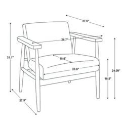 Upholstered Natural Wood Accent Chair - Hearth & Hand™ With Magnolia -HOMCOM Sales Store GUEST efd29593 c505 45ce 8b88 af9ffc1f09ea