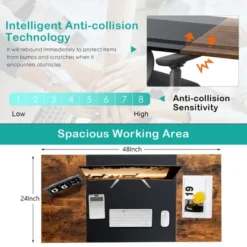 Costway 48'' Electric Sit To Stand Desk Adjustable Workstation W/ Keyboard Tray -HOMCOM Sales Store GUEST f0bdbcd6 79a7 408c b214 84aca84b31db