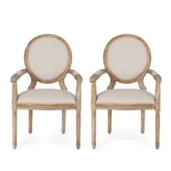 Set Of 2 Judith French Country Wood Upholstered Dining Chairs - Christopher Knight Home -HOMCOM Sales Store GUEST f0f0abb8 7053 46b6 b6ee 9cee7cea2951