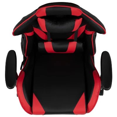 Flash Furniture X30 Gaming Chair Racing Office Ergonomic Computer Chair With Fully Reclining Back And Slide-Out Footrest In Red LeatherSoft 10 Flash Furniture X30 Gaming Chair Racing Office Ergonomic Computer Chair With Fully Reclining Back And Slide-Out Footrest In Red LeatherSoft - Image 8