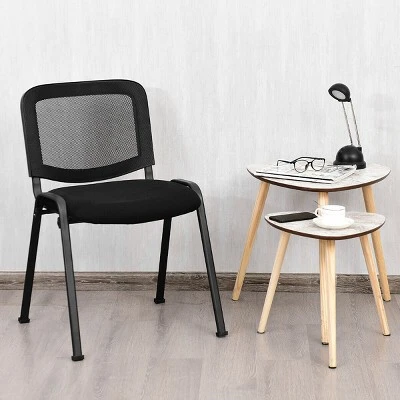 Costway Set Of 5 Conference Chair Mesh Back Office Waiting Room Guest Reception Black 5 Costway Set Of 5 Conference Chair Mesh Back Office Waiting Room Guest Reception Black - Image 3