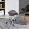 HOMCOM Ergonomic Rolling Saddle Stool PU Leather Hydraulic Spa Stool Height Adjustable Swivel Drafting Medical Salon Chair -HOMCOM Sales Store GUEST f30d16d1 5d7b 4973 97b0 f7b97313b6c7
