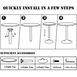 Costway 24" Round Pub Table Bistro Bar Height Cocktail Table W/Metal Base Indoor Black -HOMCOM Sales Store GUEST f352eb6e ac91 4841 8bdc db09905584d7