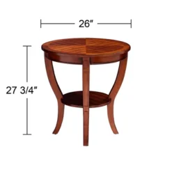 Elm Lane Farmhouse Rustic Cherry Wood Round Accent Side End Table 26" Wide Natural Curving Legs Living Room Home House Entryway 13 Elm Lane Farmhouse Rustic Cherry Wood Round Accent Side End Table 26" Wide Natural Curving Legs Living Room Home House Entryway -HOMCOM Sales Store GUEST f360cc29 bc66 4a7e a1f2 14f755cc1140
