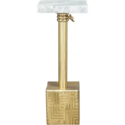 Rumi  Side Table Marble White - ZM Home
