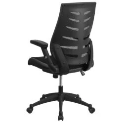 Emma And Oliver High Back Black Mesh Swivel Ergonomic Office Chair With Adjustable Flip-Up Arms -HOMCOM Sales Store GUEST f3caed78 a311 4711 bea5 31f41c967e55