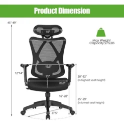 Costway Ergonomic High Back Mesh Office Chair W/ Adjustable Lumbar Support -HOMCOM Sales Store GUEST f4e9e40a 10f5 49e1 8de6 21a663c871ea