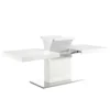 Vector Extendable Dining Table White Silver - Modway