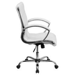Emma And Oliver Mid-Back Designer Executive Swivel Arm Office Chair With Chrome Base -HOMCOM Sales Store GUEST f6694e53 4369 4945 88d0 7286d3a77af5