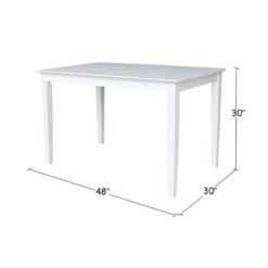 Solid Wood 30 X 48" Dining Table White - International Concepts -HOMCOM Sales Store GUEST f7360720 4896 4097 a42b 7c714719e9cf
