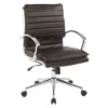 Mid Back Manager's Faux Leather Chair With Chrome Base - OSP Designs -HOMCOM Sales Store GUEST f8132795 50e1 454b 80bc 5ddf56704a0a