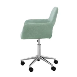 Modern Linen Style Fabric Office Swivel Chair With Wheels Mint/Chrome - Teamson Home -HOMCOM Sales Store GUEST f8d80bc7 314f 4eb8 afca b643faf430db