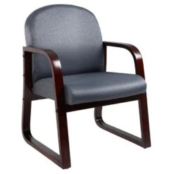 Mahogany Reception Chair - Boss Office Products -HOMCOM Sales Store GUEST f92ef1e2 670f 49fc 9c30 ba7123da2a24