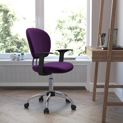Emma And Oliver Mid-Back Mesh Padded Swivel Task Office Chair With Chrome Base And Arms 3 Emma And Oliver Mid-Back Mesh Padded Swivel Task Office Chair With Chrome Base And Arms