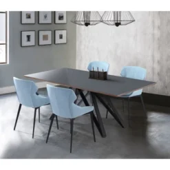 Seldovia Mid Century Dining Table Matte Black - Modern Home -HOMCOM Sales Store GUEST fa08903e 5fc5 4871 ba47 95df36079e8c