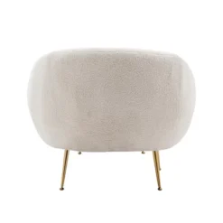 Modern Accent Chair, Teddy Short Plush Particle Velvet Armchair With Ottoman-ModernLuxe -HOMCOM Sales Store GUEST fa163a6d 55ae 41c6 acaf 90fb36e81d40