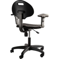 16"-21" Adjustable Height Polyurethane Task Office Chair With Arms Black- Hampden Furnishings 22 16"-21" Adjustable Height Polyurethane Task Office Chair With Arms Black- Hampden Furnishings -HOMCOM Sales Store GUEST fa9400c4 79cb 41c5 a67f 354536aa143a